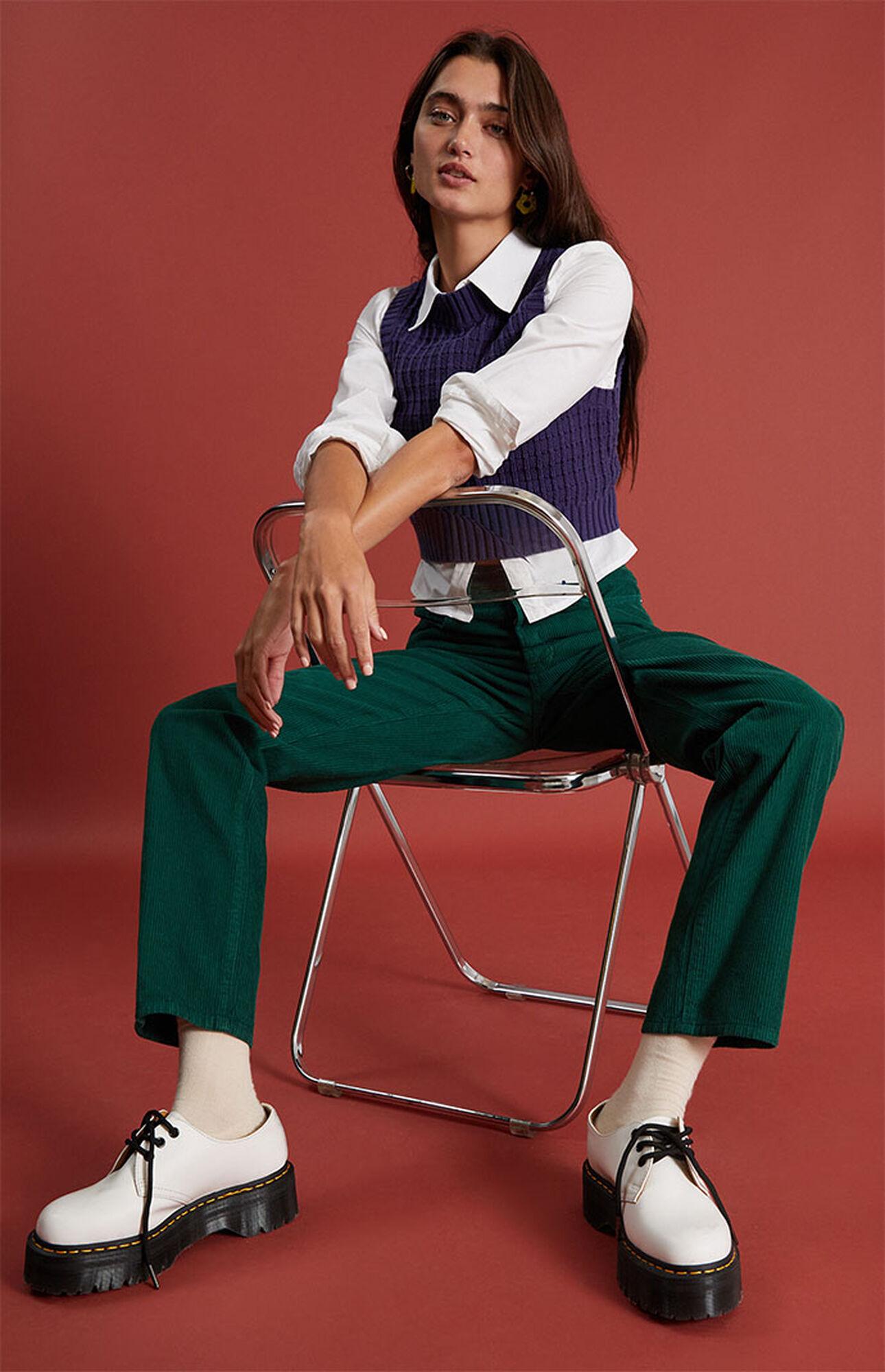 PacSun Green Corduroy Dad Jeans | Lyst