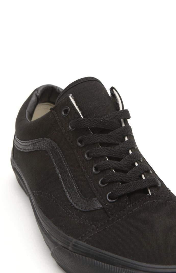 vans old skool mono black skate shoes