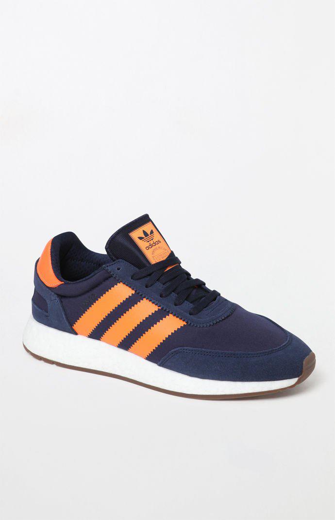 adidas navy blue and orange shoes