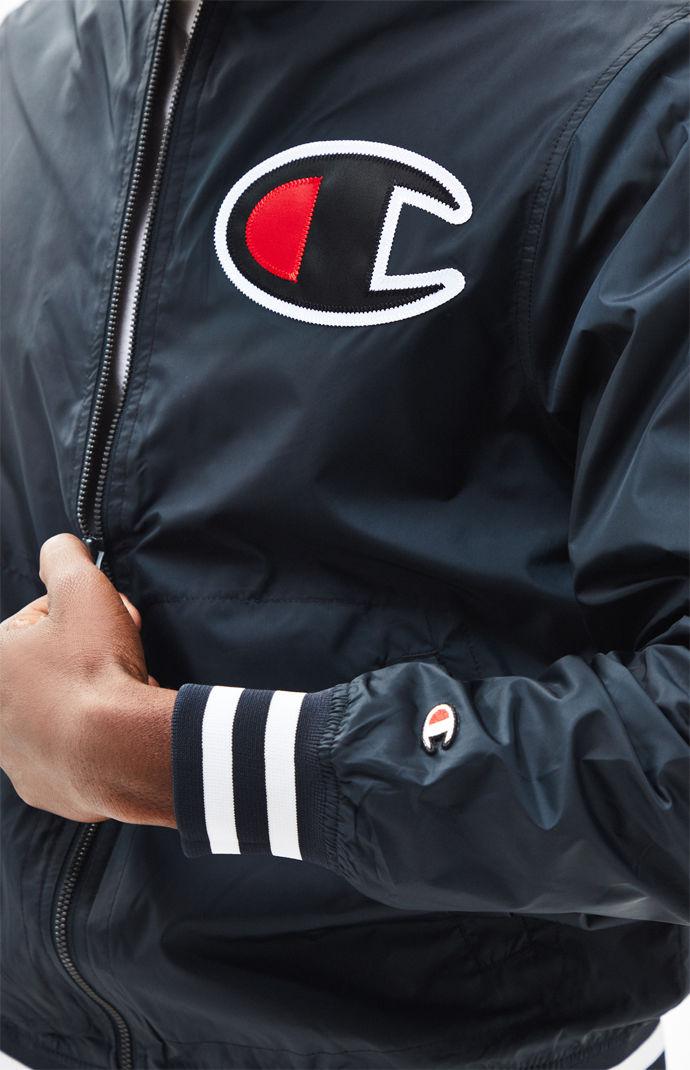 champion satin zip baseball jacket