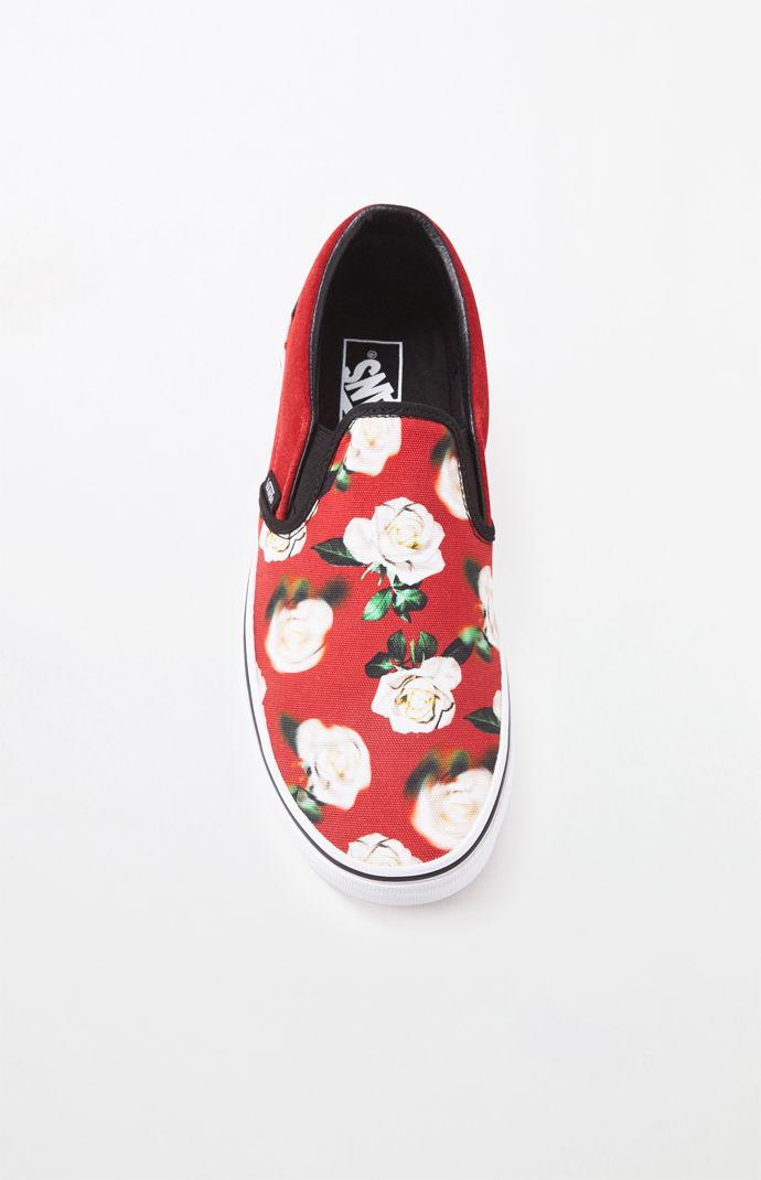 vans romantic floral slip on