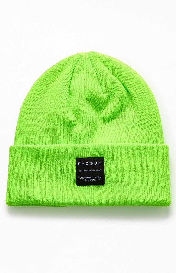 PacSun Neon Beanie in Neon Green (Green) for Men - Lyst