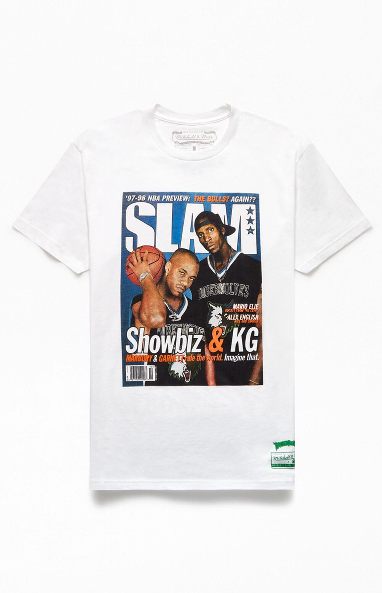 Mitchell & Ness Marbury & Garnett Slam Mag T-shirt in White for Men | Lyst