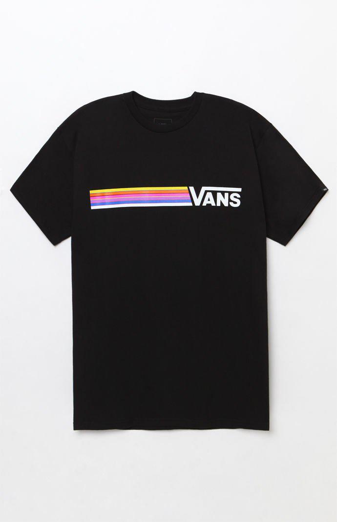 vans drop v rainbow t shirt