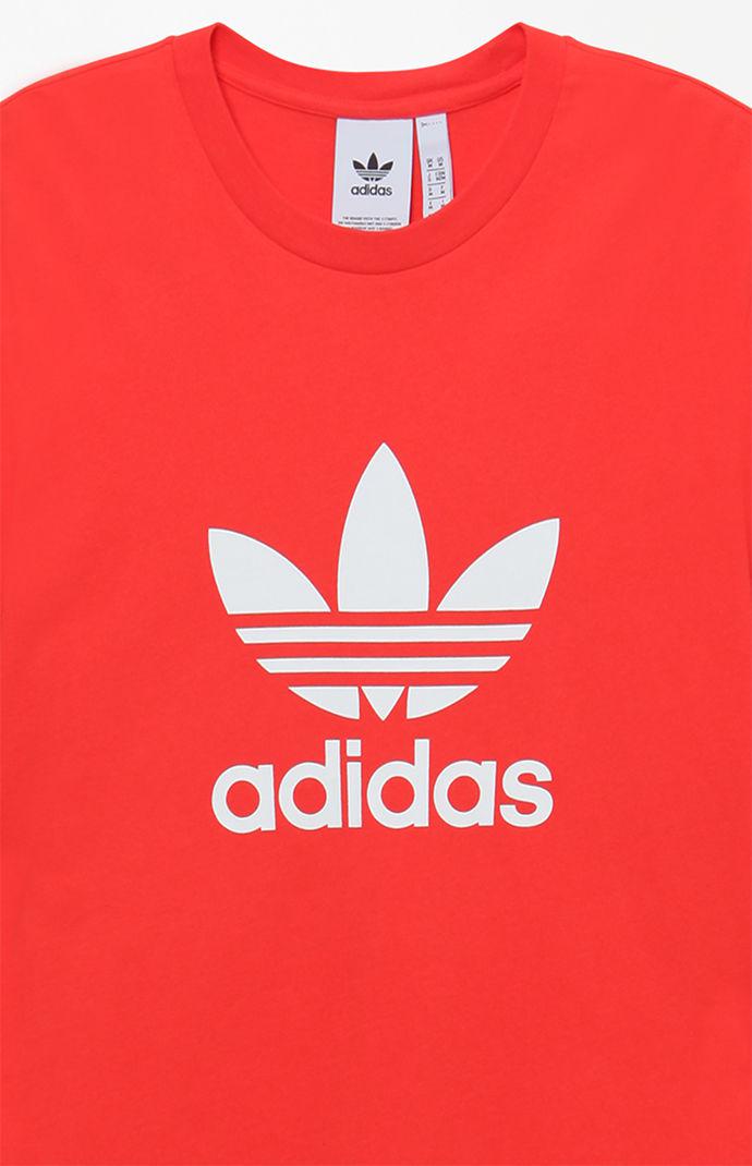 Adidas Trefoil Red T Shirt For Men Lyst