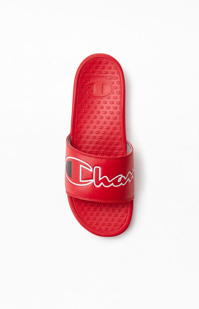 champion sandals red