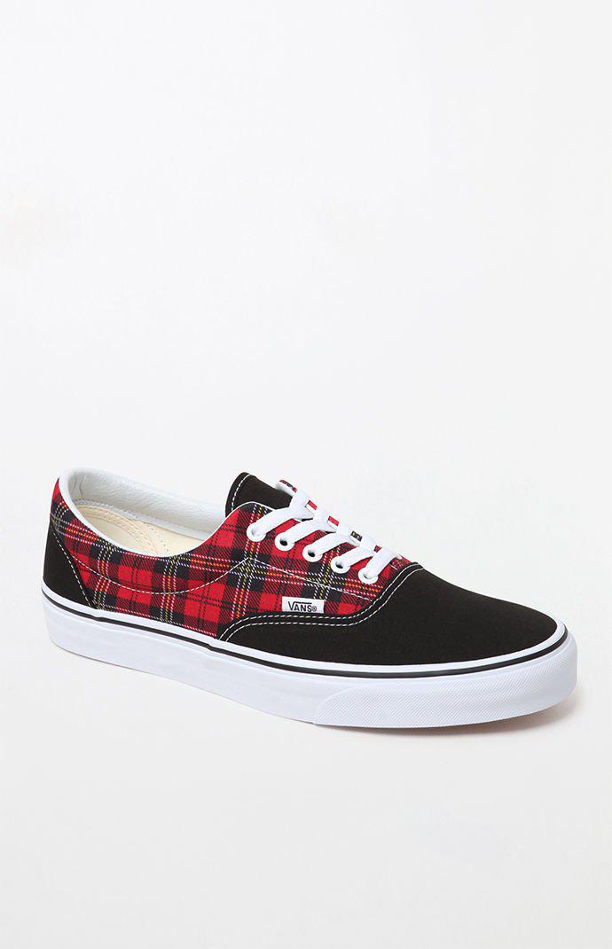 Vans Rubber Era Plaid Shoes in Red for 