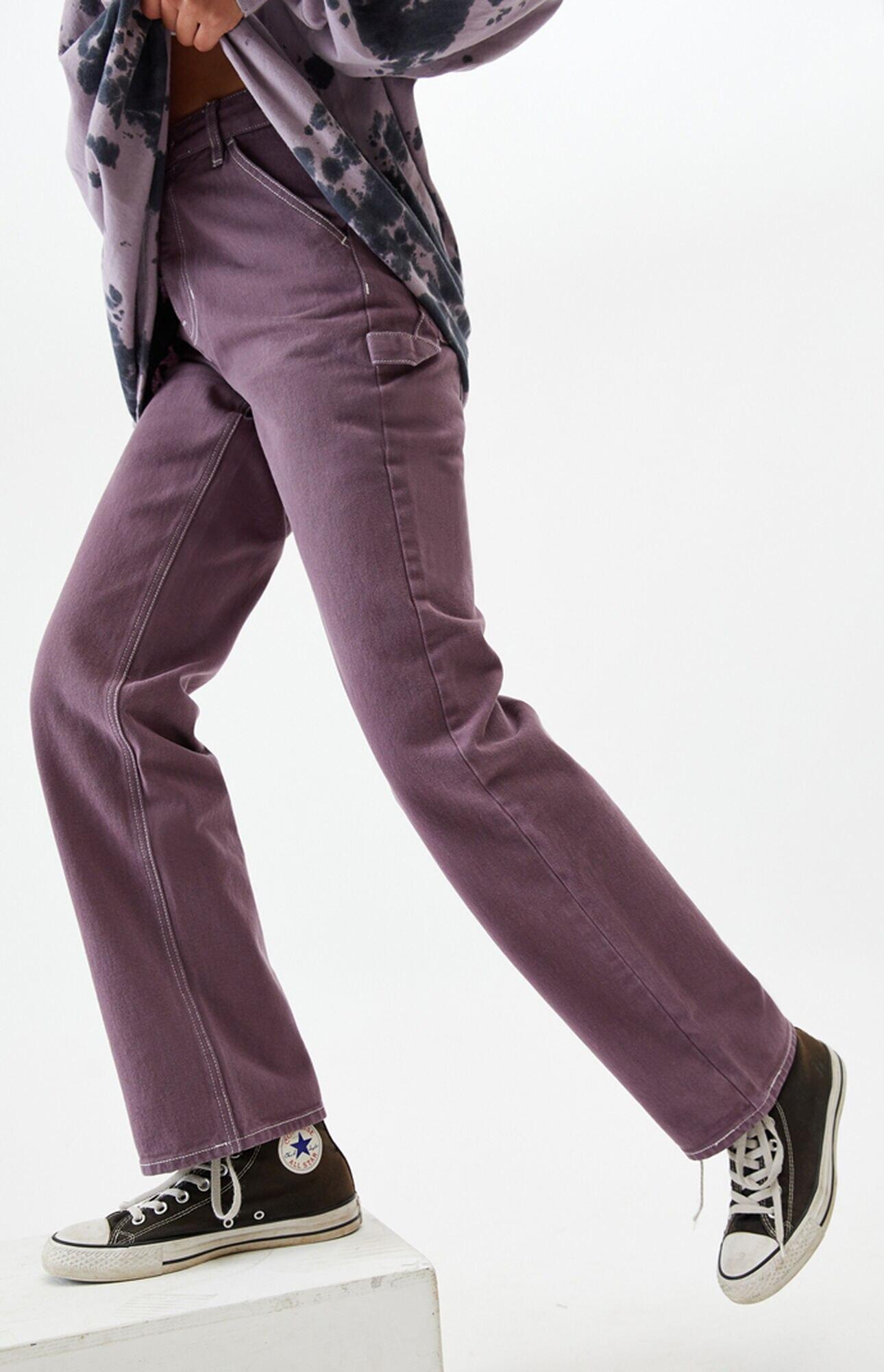 purple carpenter pants