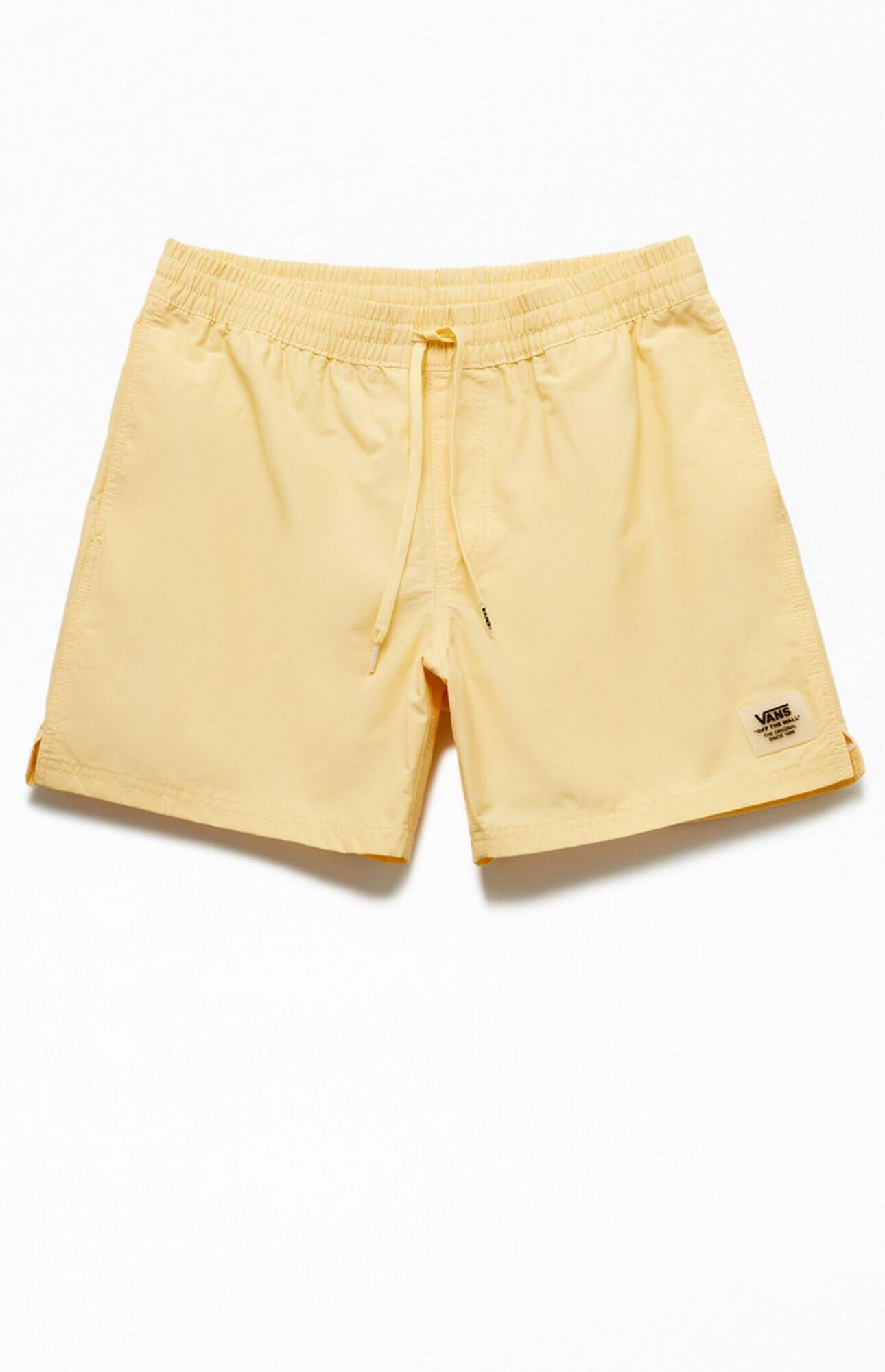 Vans yellow shorts Clearance