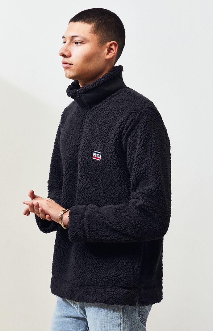 Levi's Sherpa Half Zip Pullover Factory 