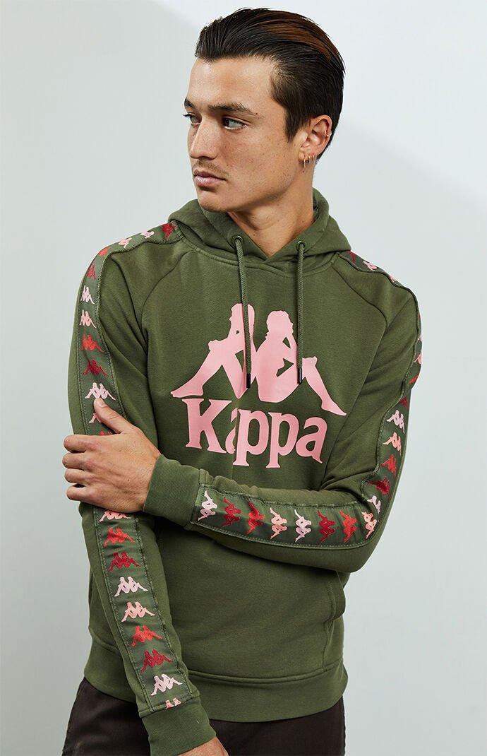 Kappa 222 Banda Dinto Rnbw Pullover Hoodie in Olive (Green) for Men | Lyst