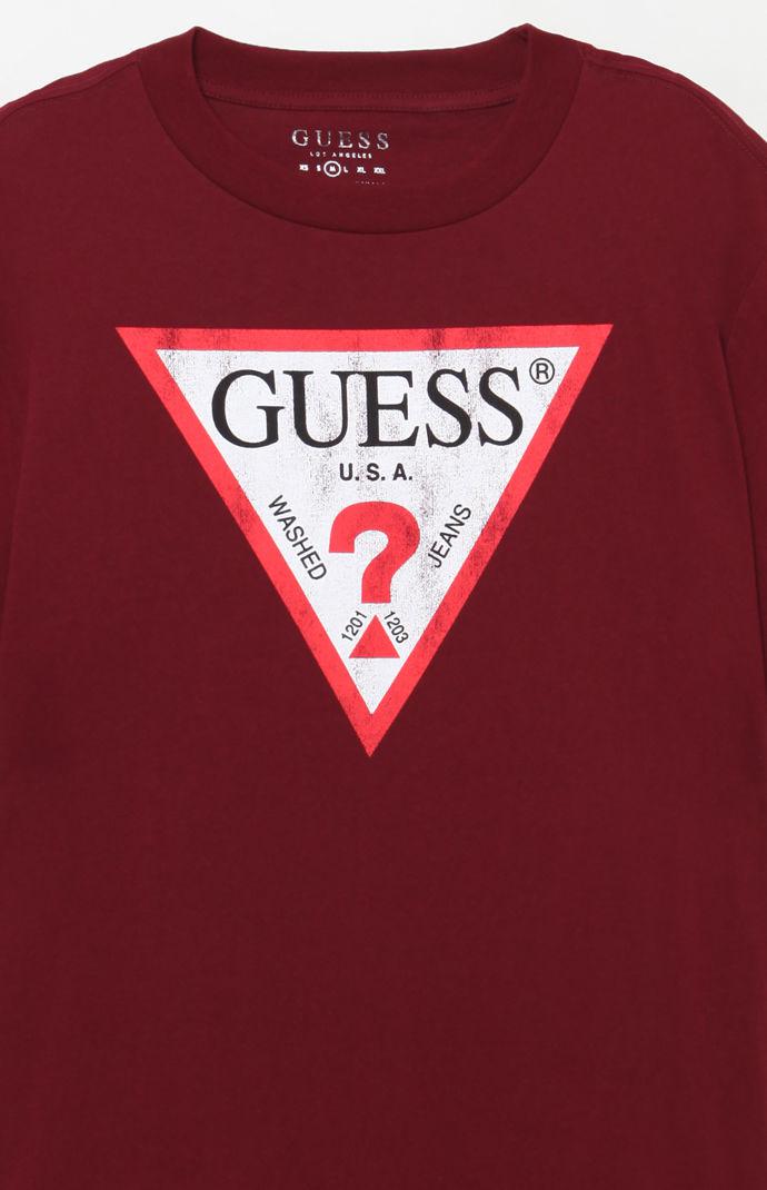 guess maroon shirt