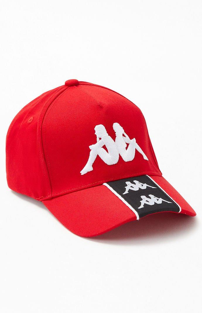 Kappa Banda Baset Strapback Dad Hat in Black/White (Red) for Men - Lyst
