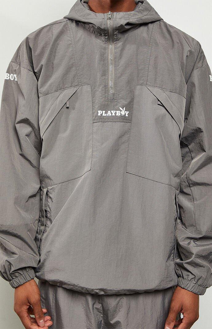 PacSun X Playboy Paneled Anorak in Gray 
