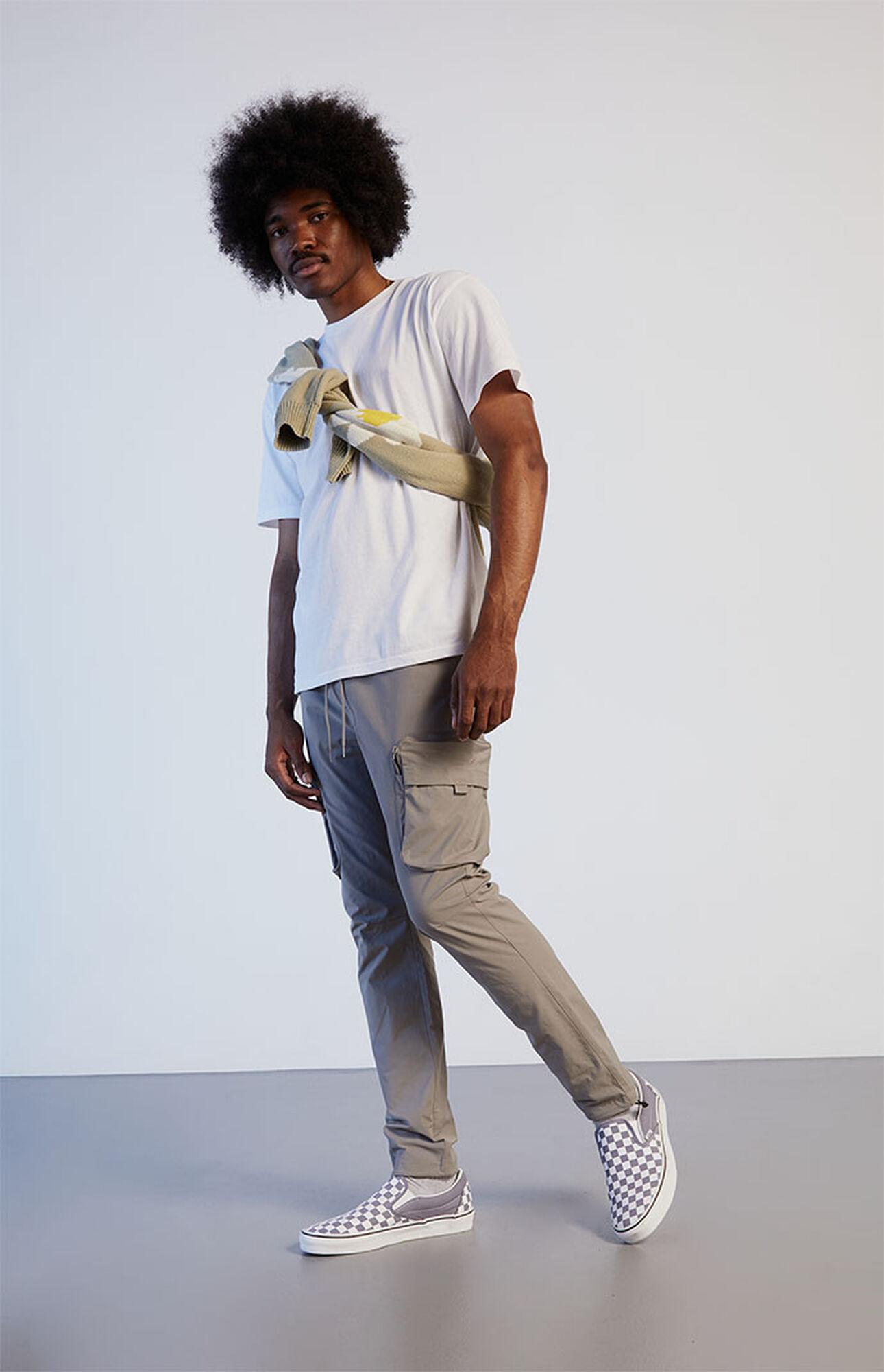 PacSun Gray Slim Cargo Pants For Men | Lyst