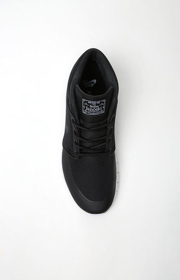 Nike Lace Stefan Janoski Max Mid Black & White Shoes for Men - Lyst