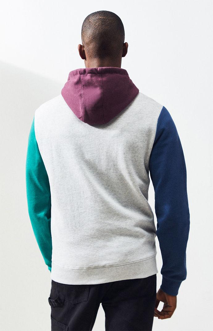 Guess Colorblock Pullover Hoodie in Gray for Men | Lyst