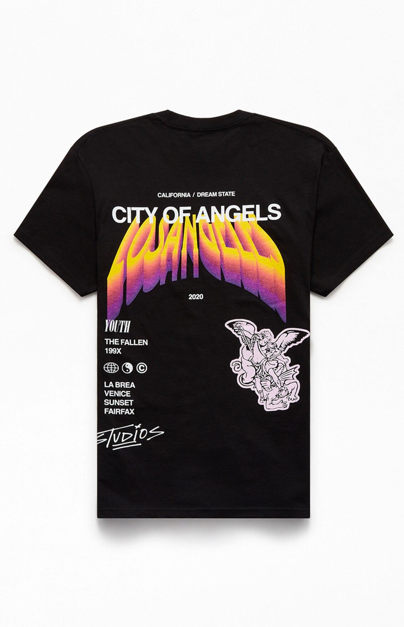 PacSun Cotton City Of Angels T-shirt in Black for Men | Lyst