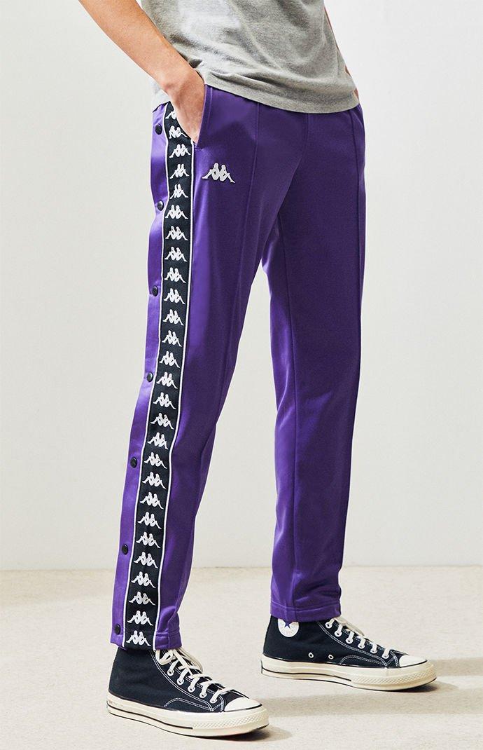 Kappa Synthetic Banda Astoria Snap Button Slim Track Pants in Purple for  Men | Lyst