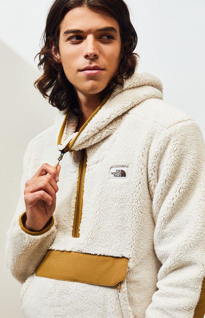 cream north face fleece