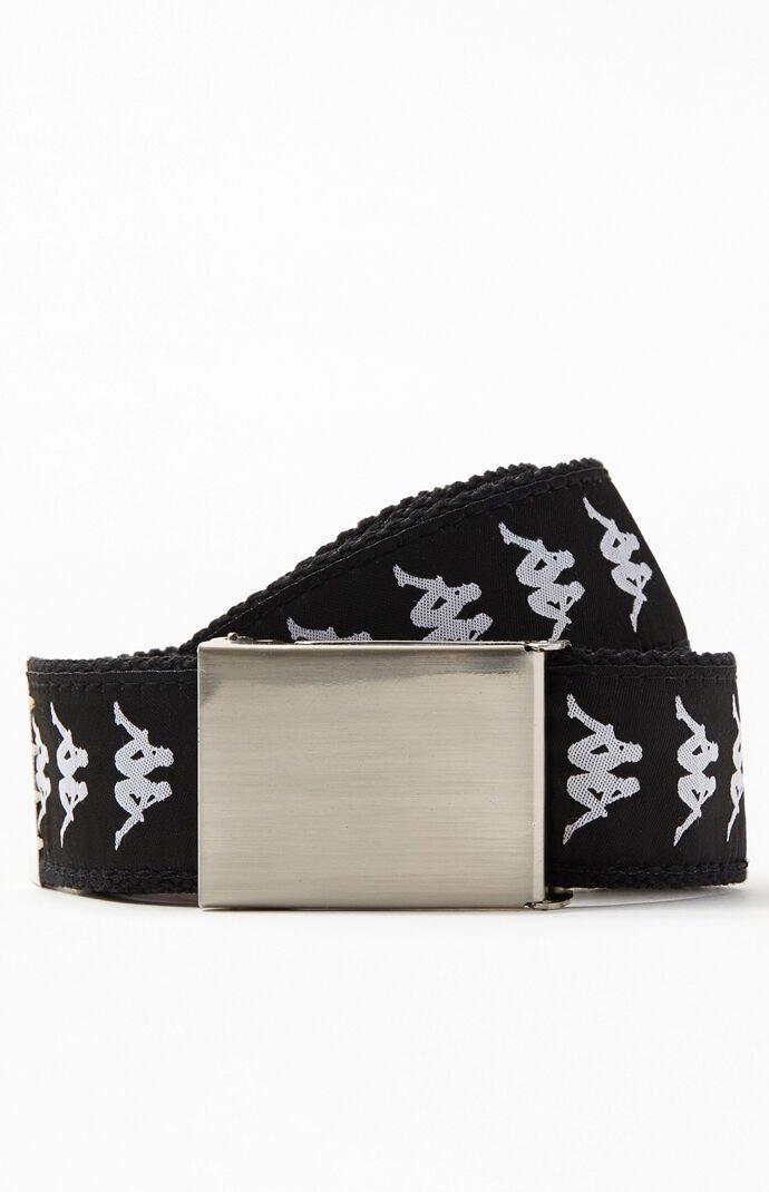Kappa 222 Banda Placket Web Belt in Black/White (Black) for Men | Lyst