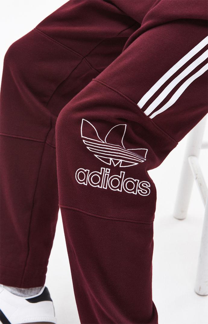 adidas maroon sweatpants