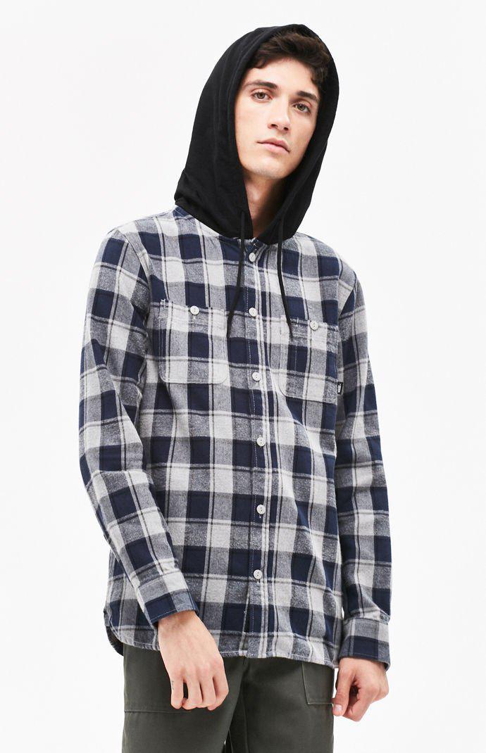 Vans Lopes Hooded Plaid Flannel Shirt for Men - Lyst