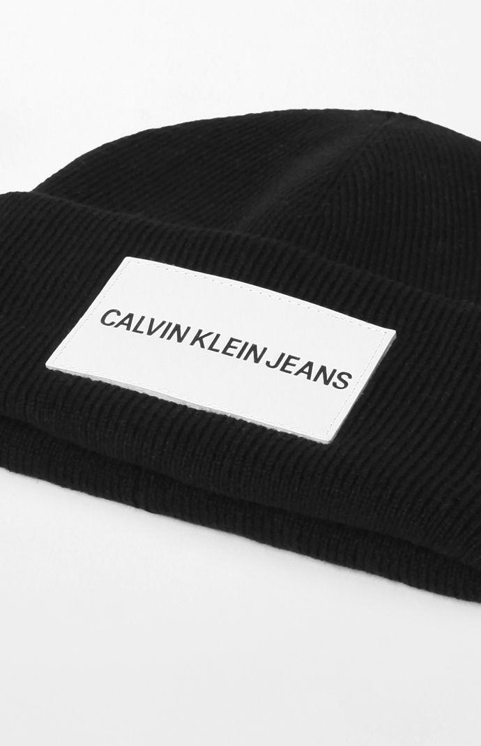 calvin klein patch beanie