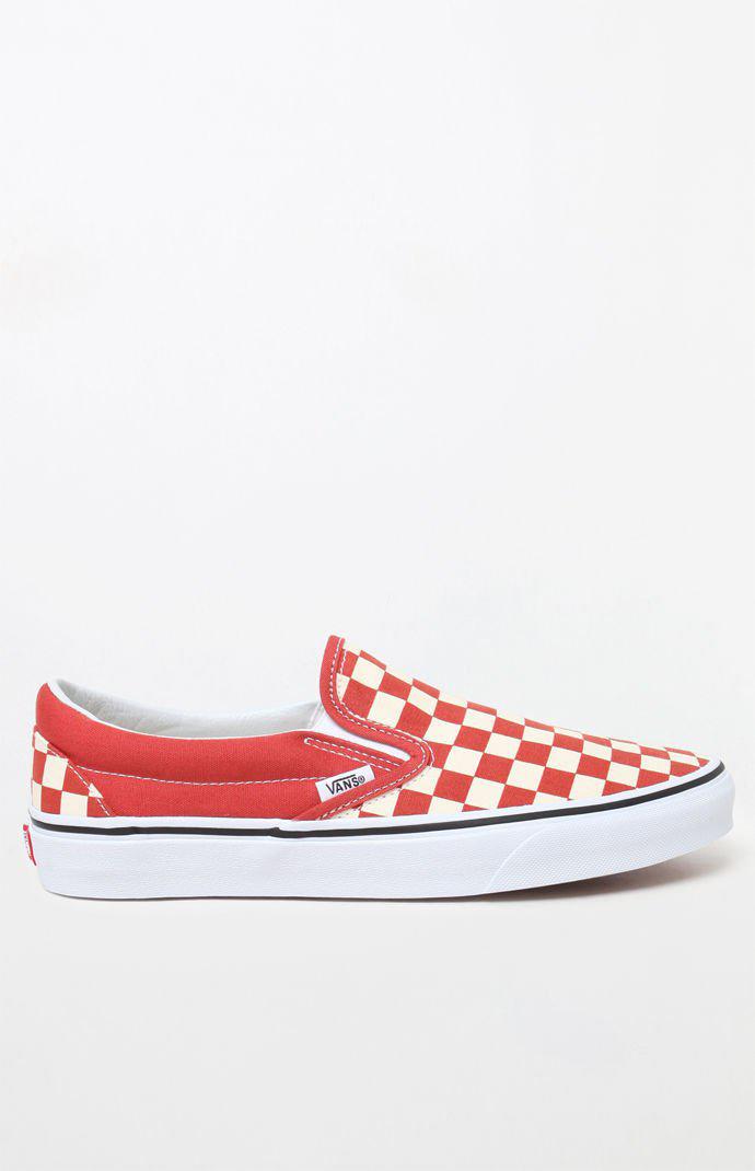 burnt orange checkered vans