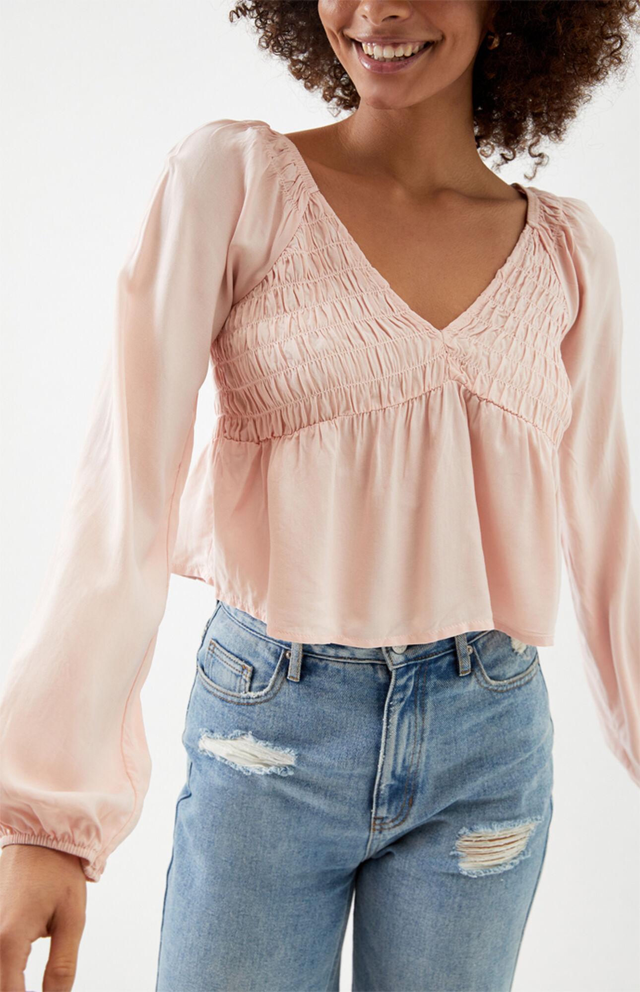 smocked babydoll top