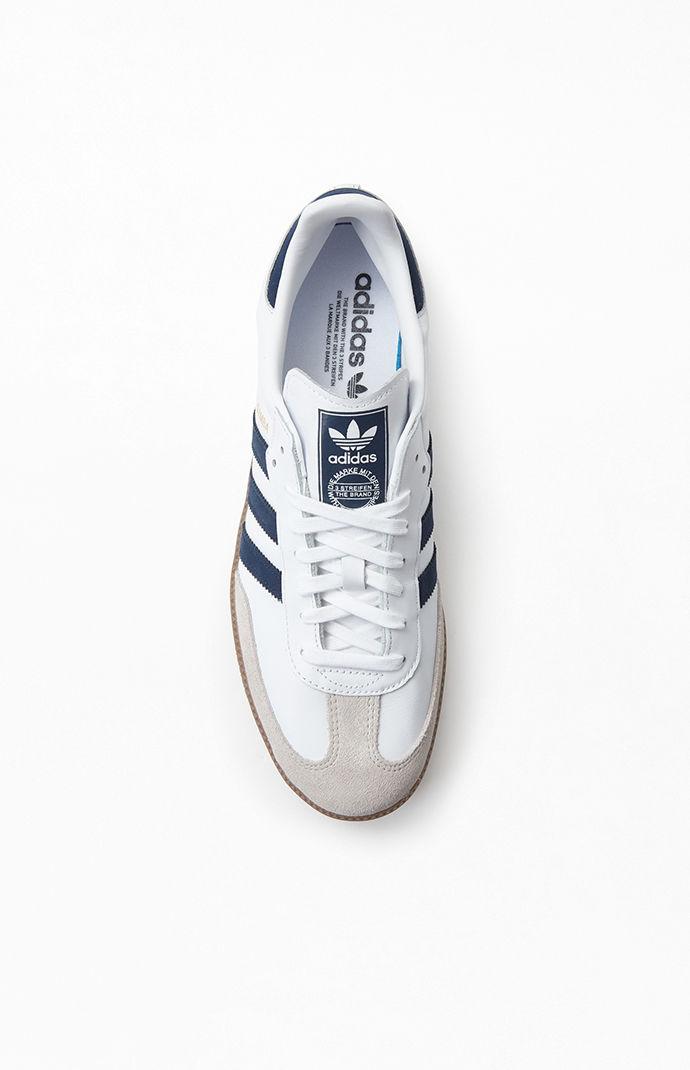 adidas White & Navy Samba Og Shoes for Men | Lyst
