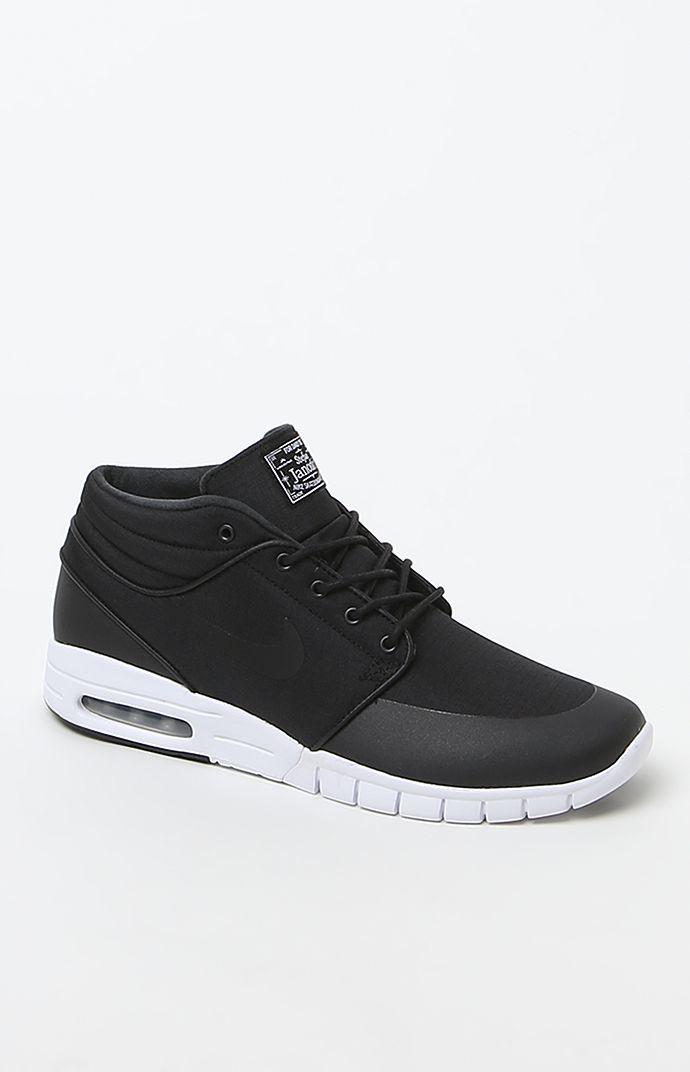 Nike Lace Stefan Janoski Max Mid Black & White Shoes for Men | Lyst