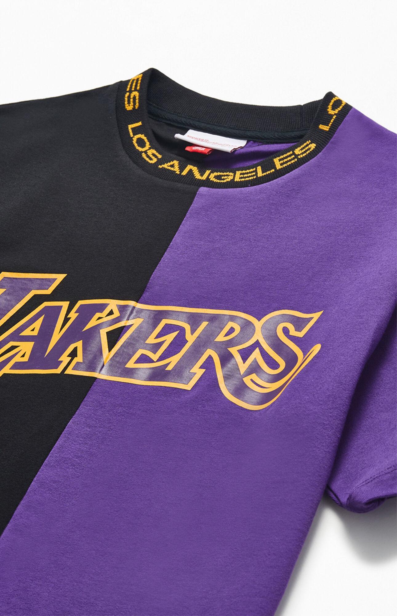 Mitchell & Ness Los Angeles Lakers Split T-shirt in Purple for Men | Lyst