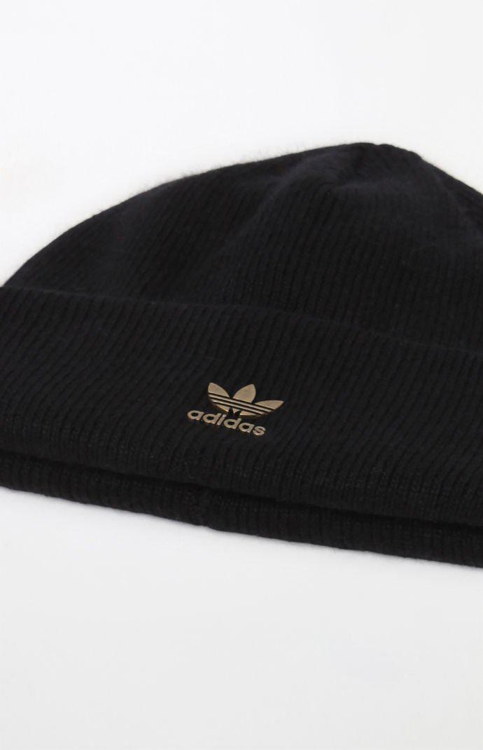 black and gold adidas beanie