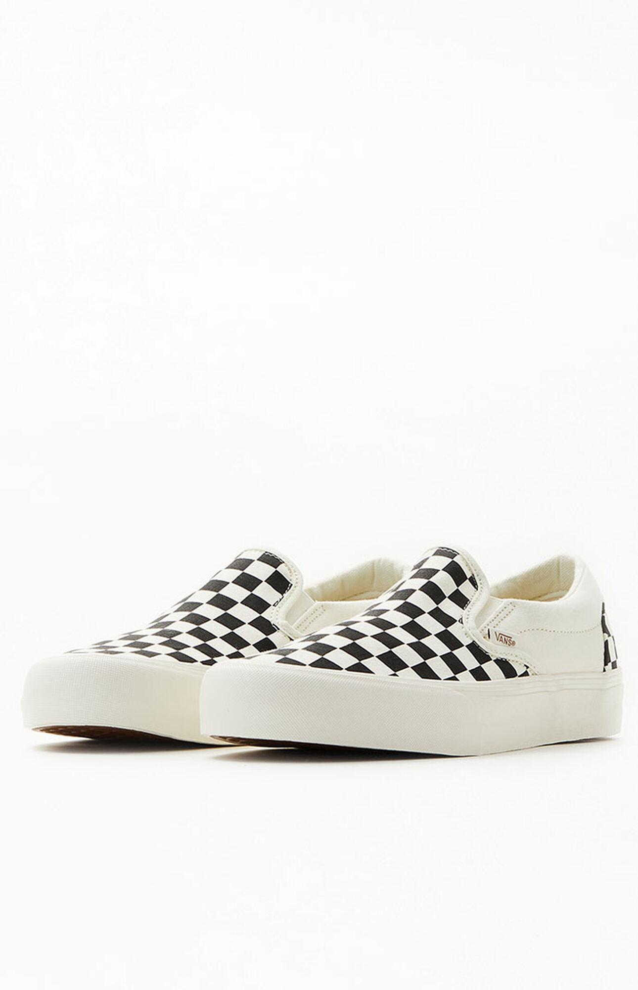 Vans Checkerboard Slip-on Vr3 Shoes in White for Men | Lyst