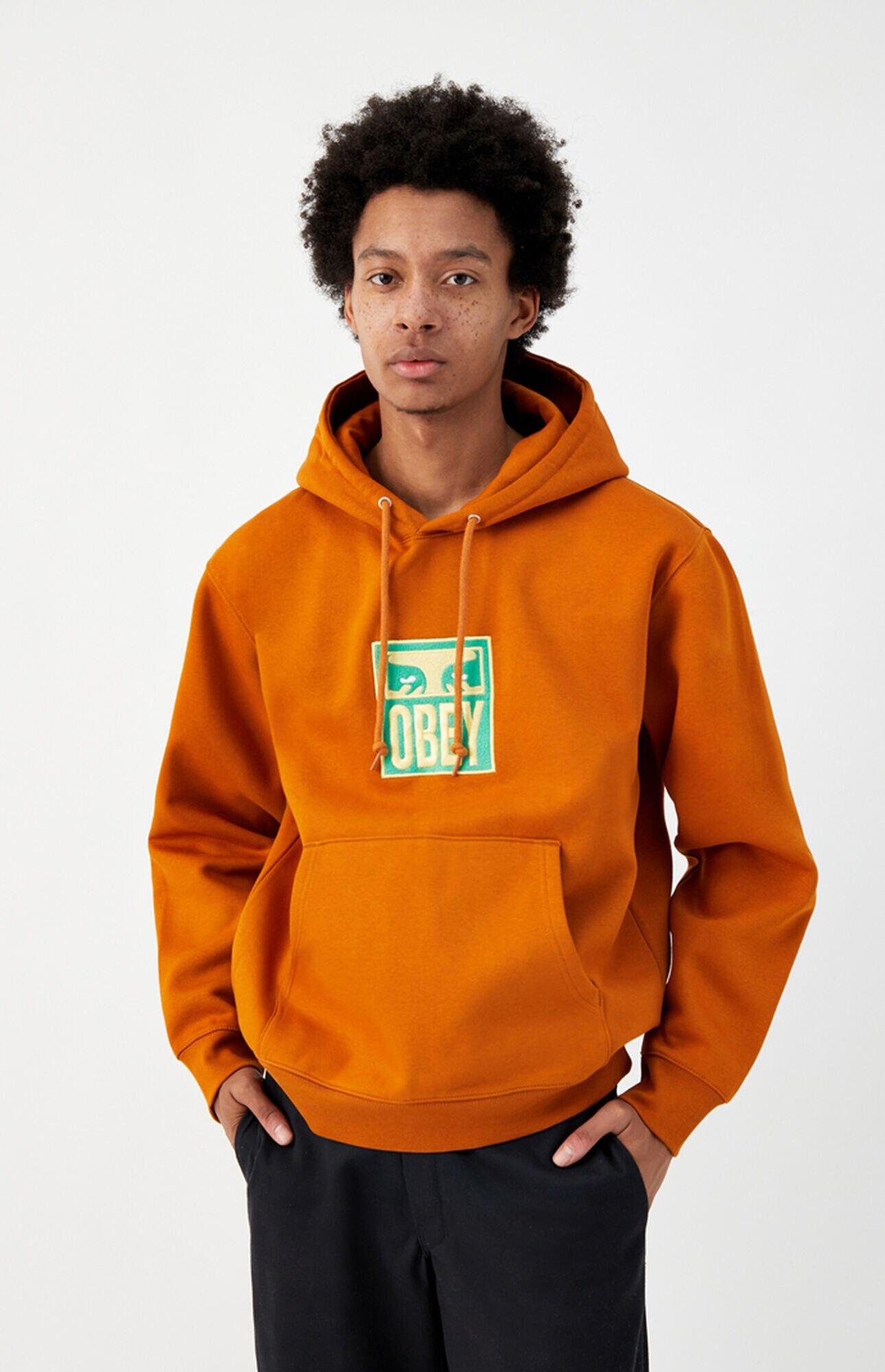obey hoodie orange