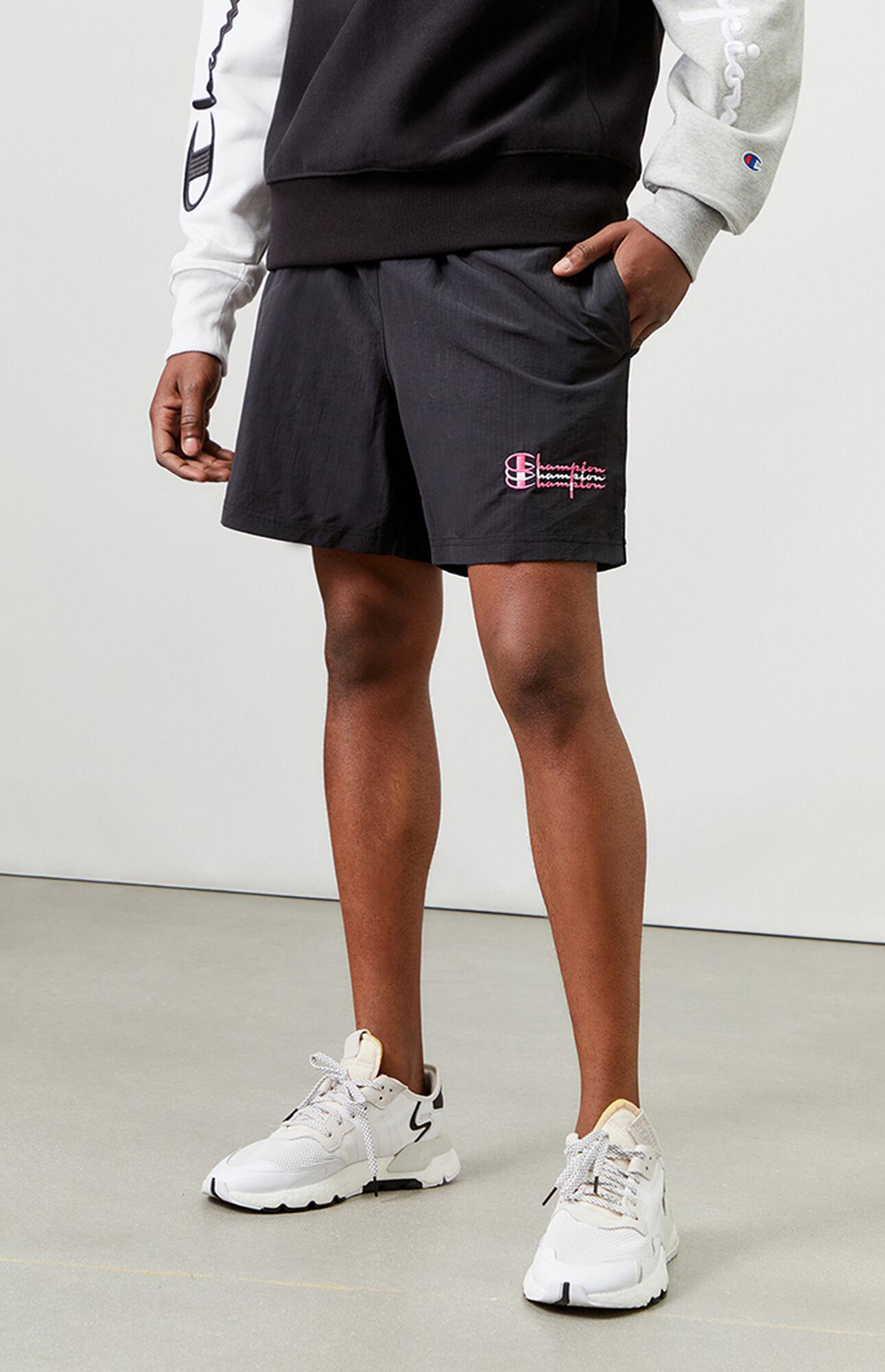 Champion Synthetic Stacked Nylon Ripstop Shorts in Black for Men 