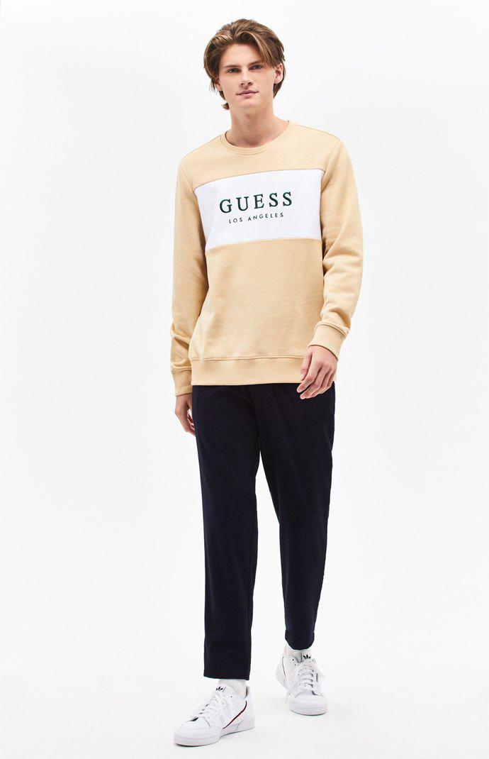 guess roy flc crew neck sweatshirt