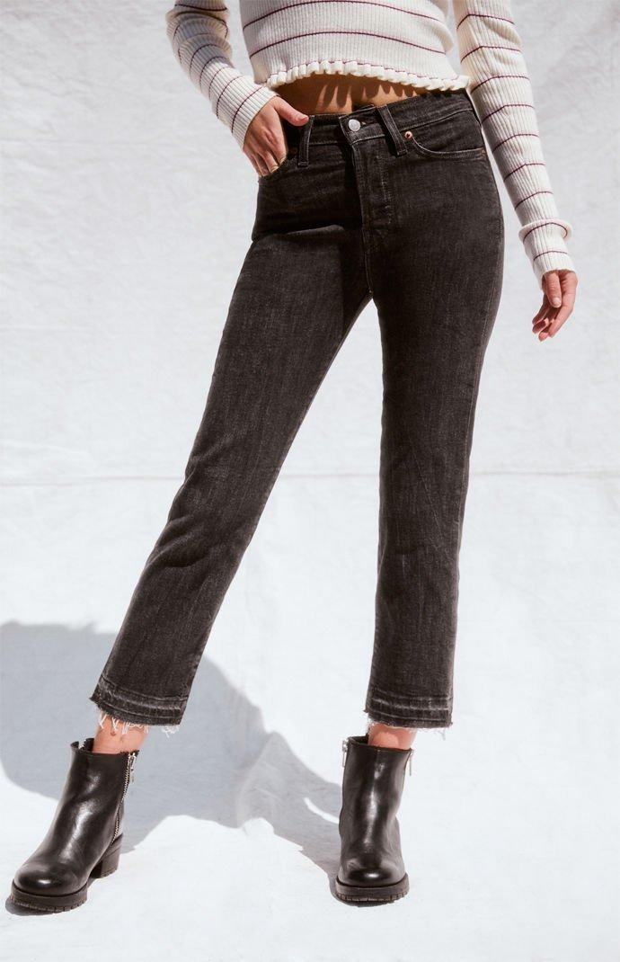levis wedgie straight black
