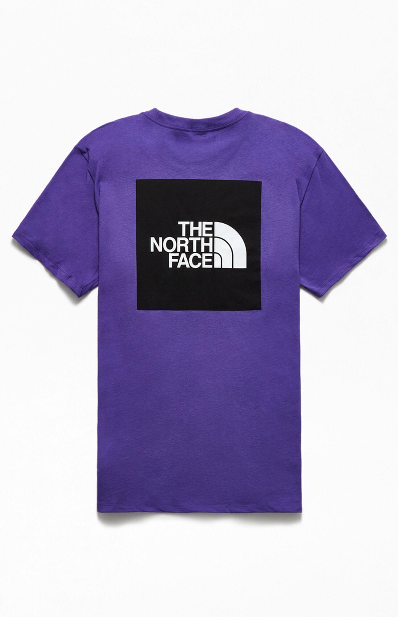 The North Face Purple Box Logo T-shirt for Men | Lyst