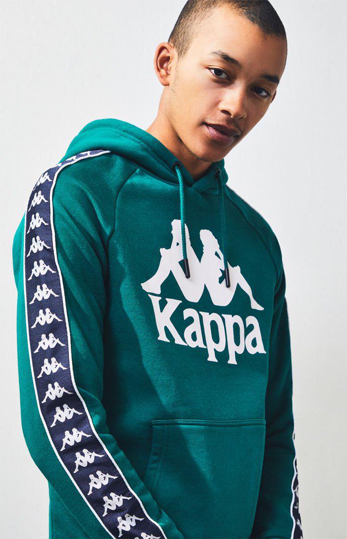 Kappa Fleece Authentic Hurtado Pullover Hoodie in Green for Men | Lyst