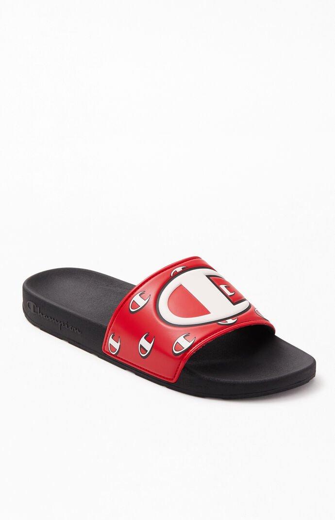 champion flip flops red