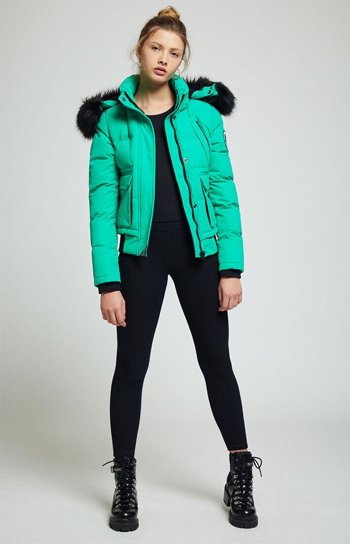 superdry parka navy mint