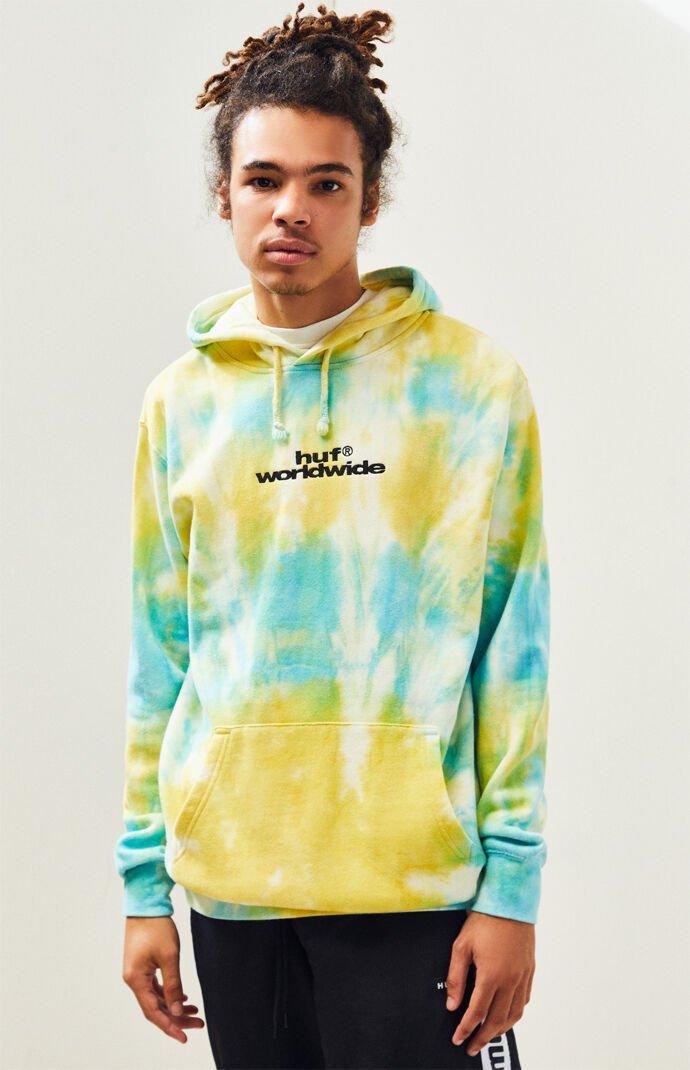 huf worldwide tie dye hoodie