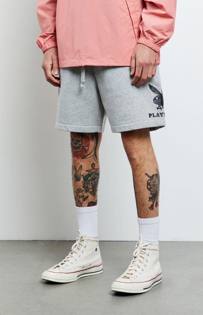 PacSun X Playboy Gray Double Sweat Shorts for Men | Lyst