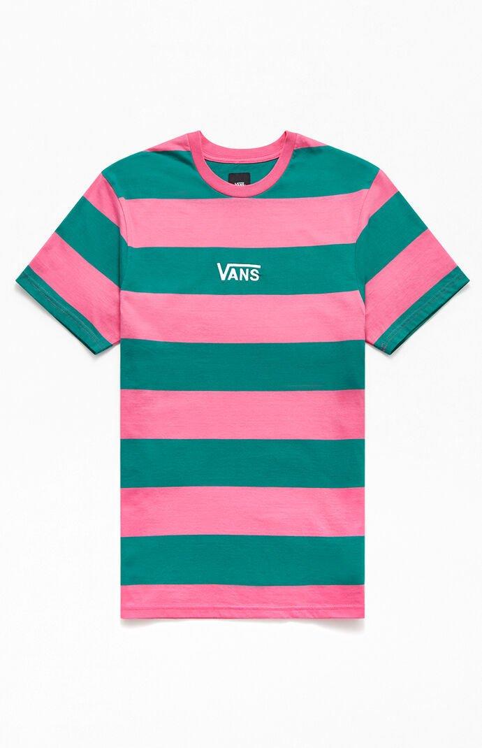 blue red yellow green vans shirt