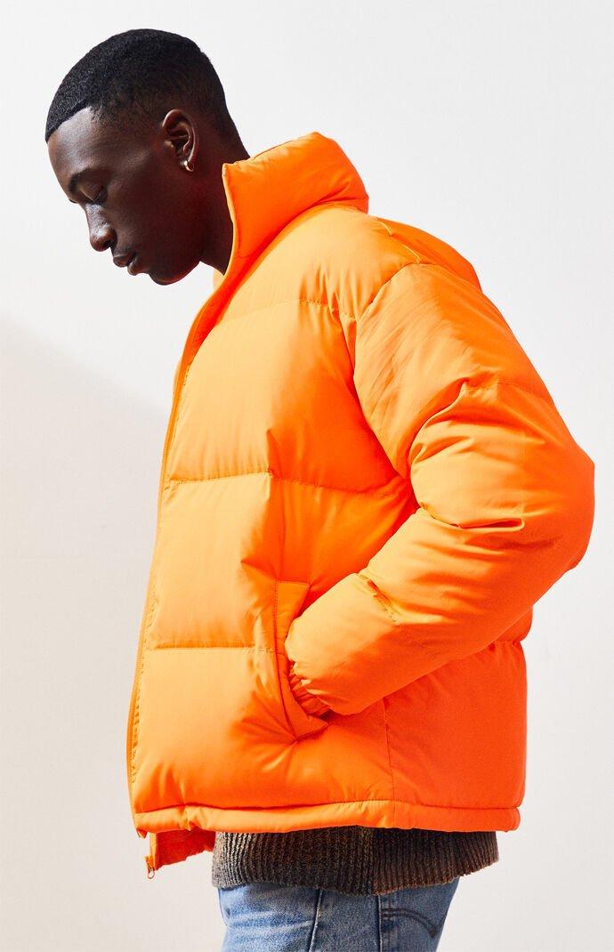 PacSun Solid Puffer Jacket in Neon 
