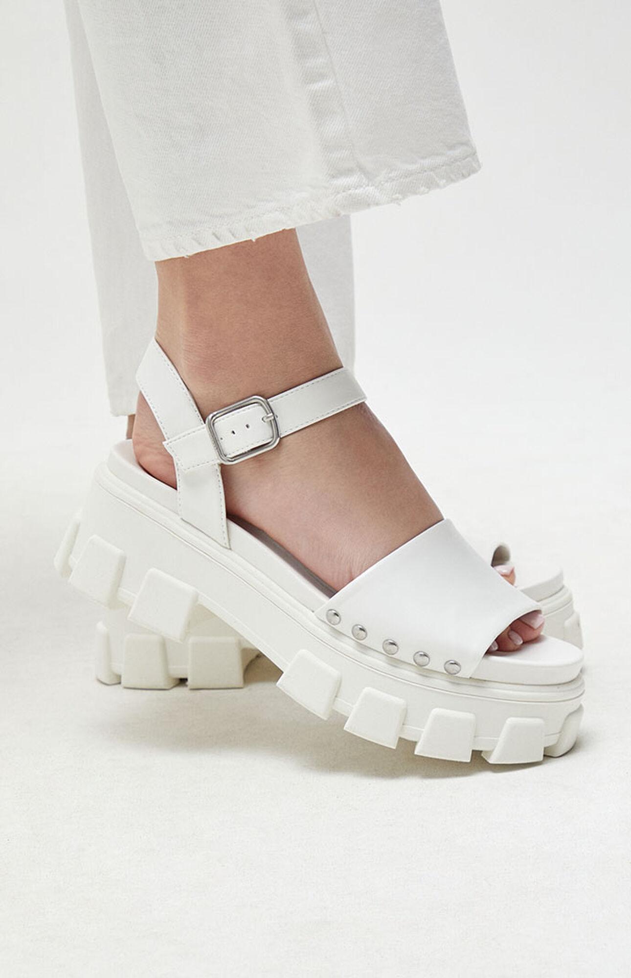 sam edelman white platform sandals