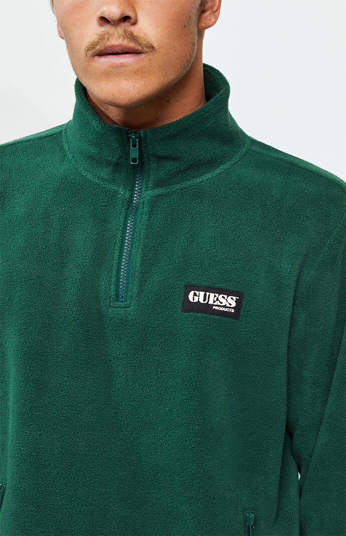 olive green fleece pullover