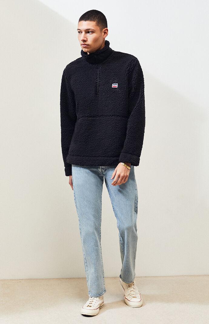 Levi's Sherpa Half Zip Pullover Factory 